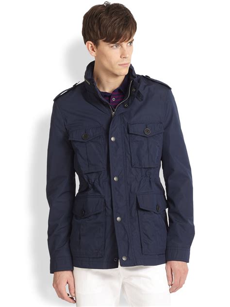 burberry brit jacket mens blue|Burberry Brit denim jacket.